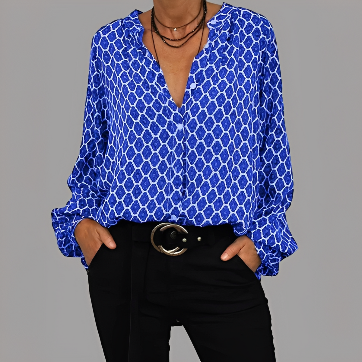Lena - Chemisier chic avec col en V