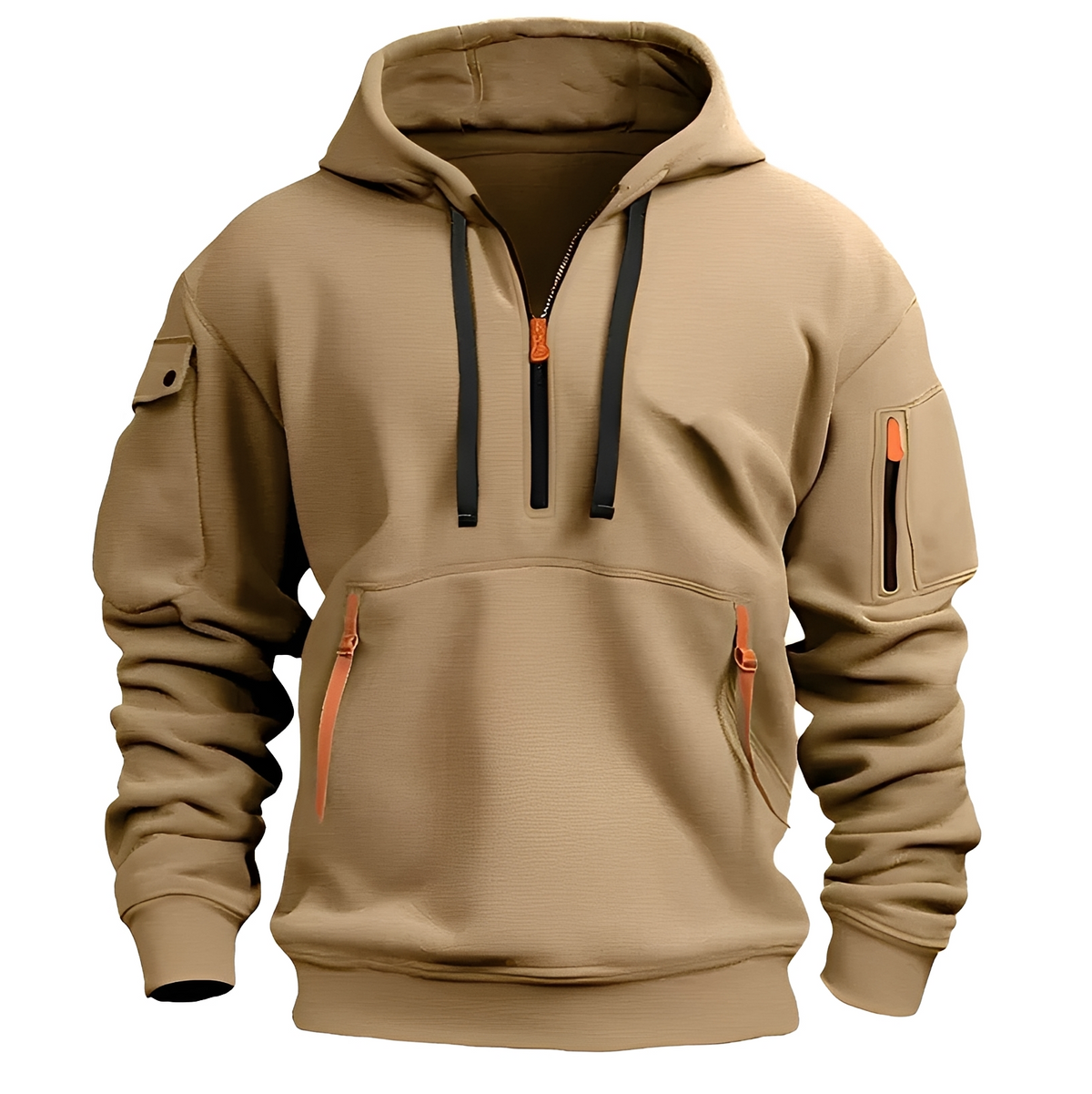 Norton - Sweat à capuche robuste avec fermeture éclair moitié