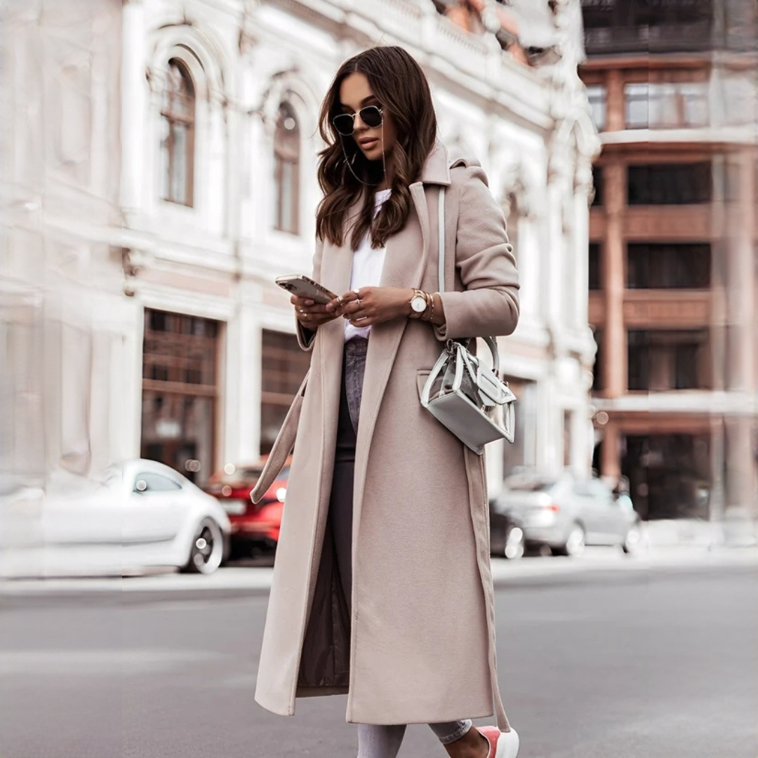 Haylie - Manteau chic avec ceinture