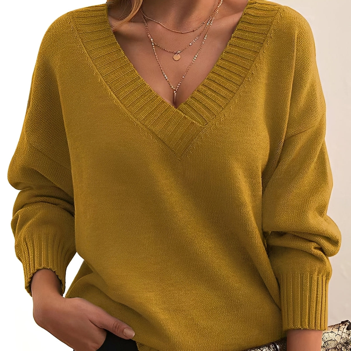 Mollie - Sweat chaud et chic avec col en V