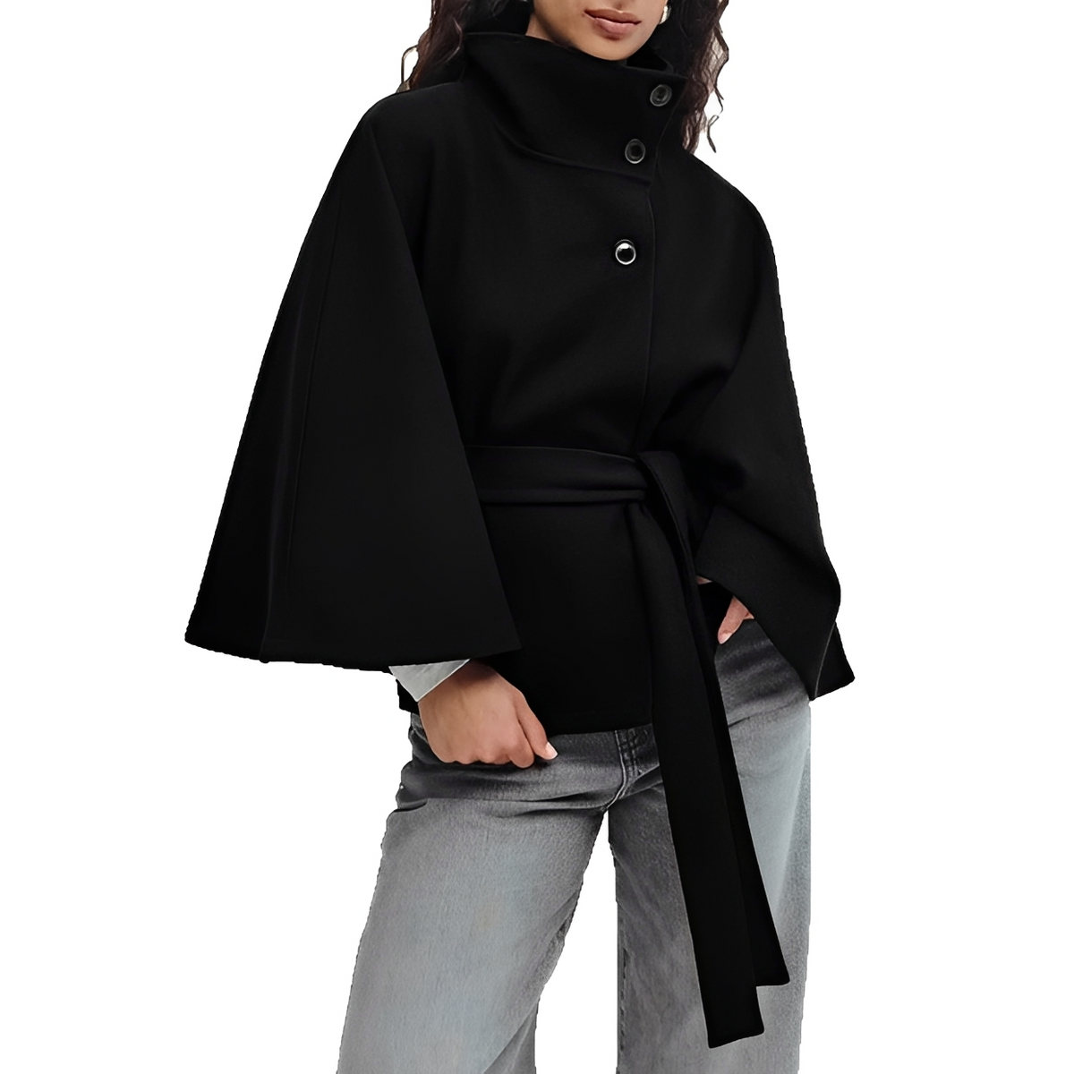 Loraine - Manteau chic et agréable avec ceinture