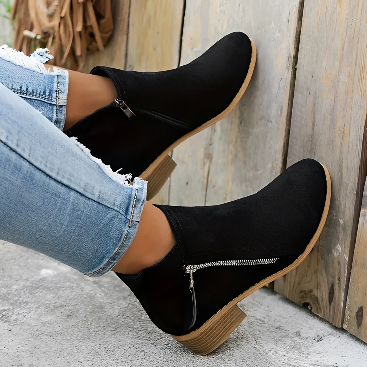 Klara - Bottes chics et raffinées avec fermeture éclair