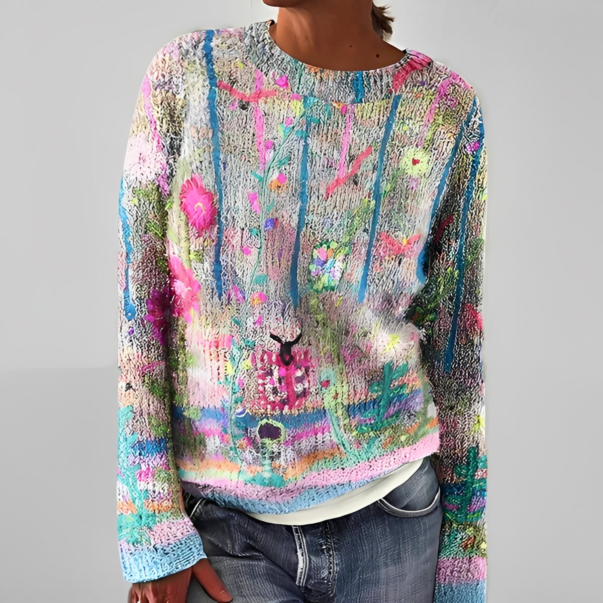 Liliane - Pull chic avec col rond