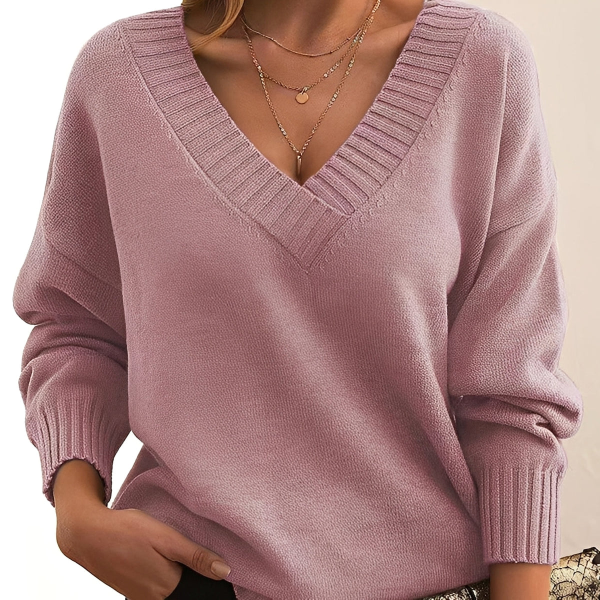 Mollie - Sweat chaud et chic avec col en V
