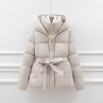 Jackalyn - Manteau confortable avec capuche et ceinture