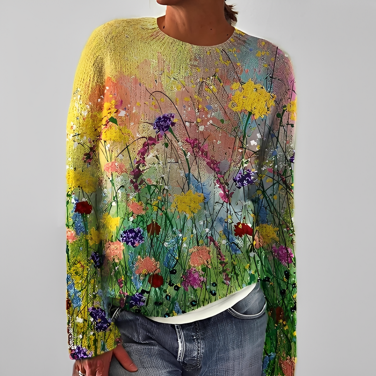 Liliane - Pull chic avec col rond