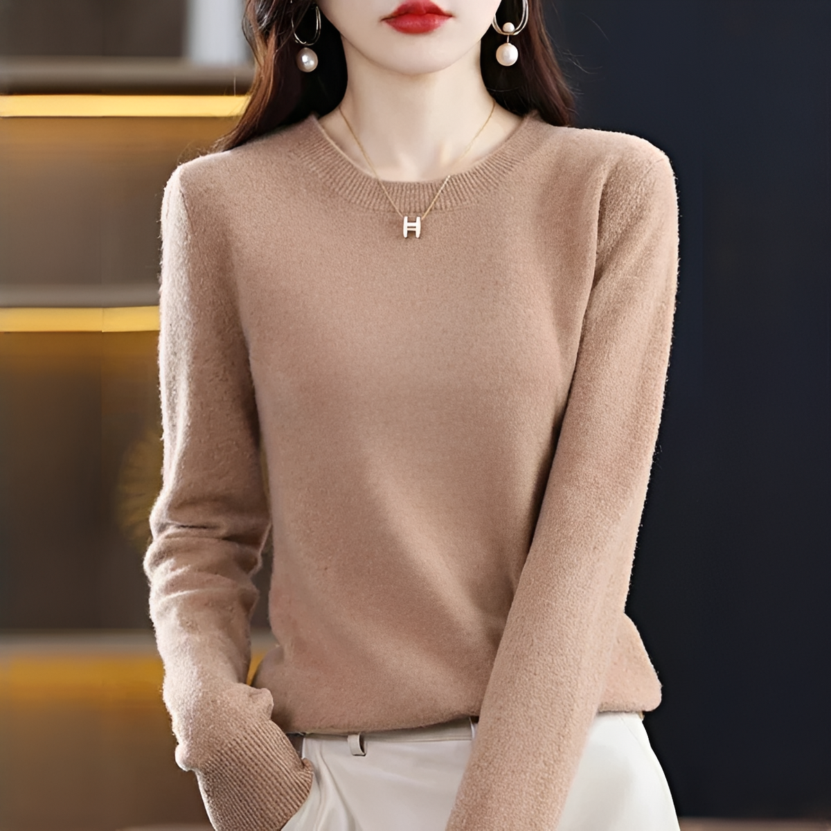 Shynna - Pull élégant et doux à col rond