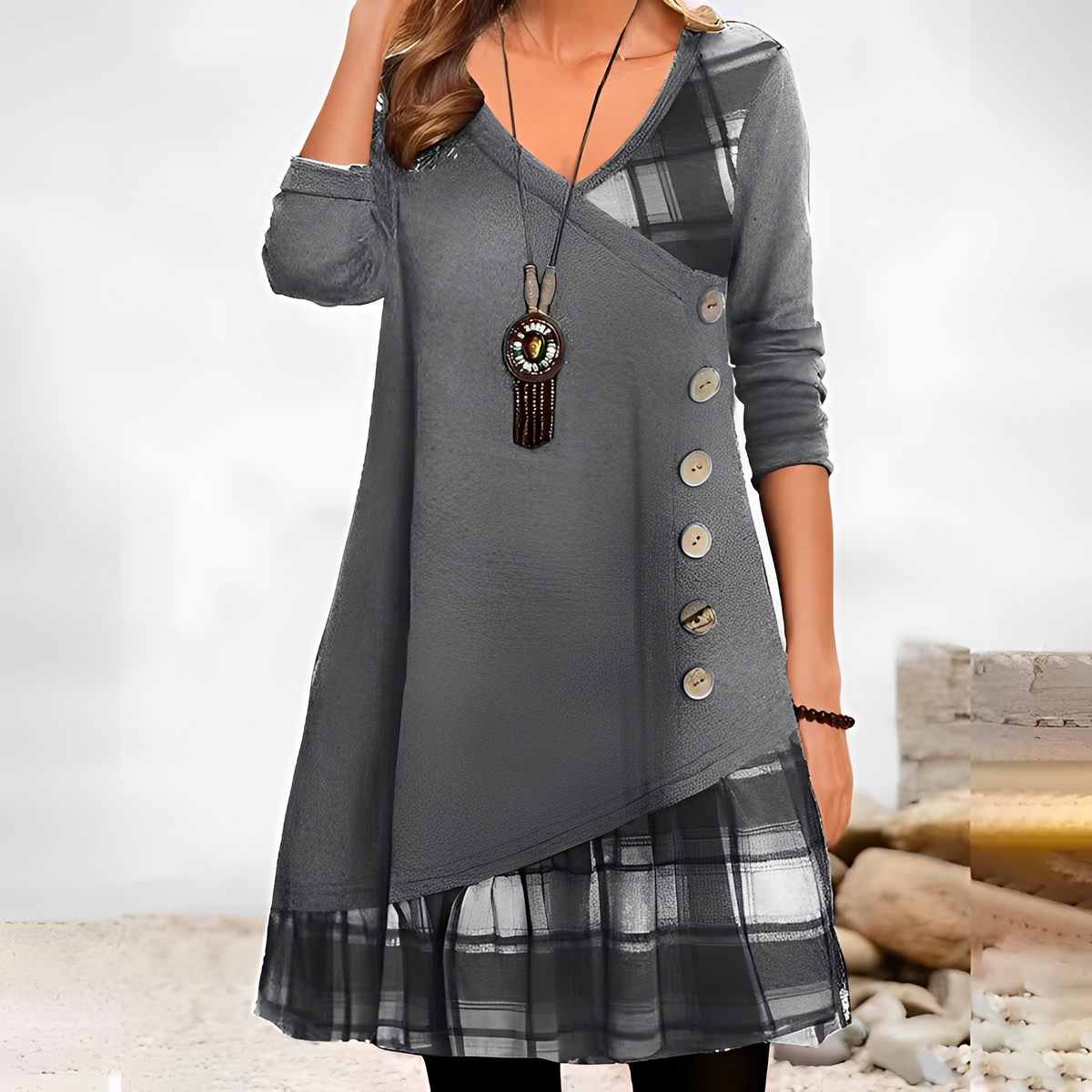Shawnee - Robe mini à manches longues élégante et chaude