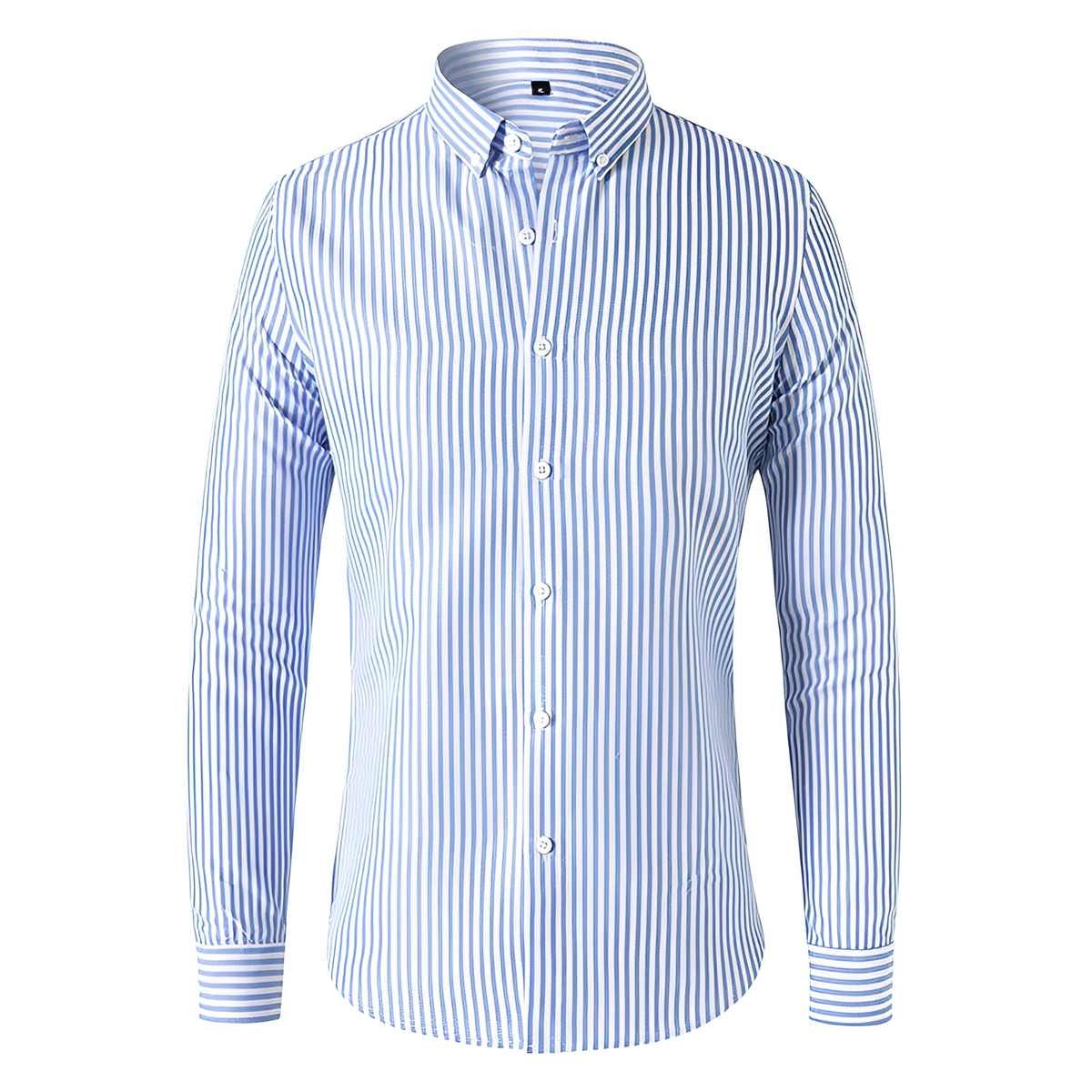 Dennis - Chemise à manches longues avec rayures et coupe décontractée