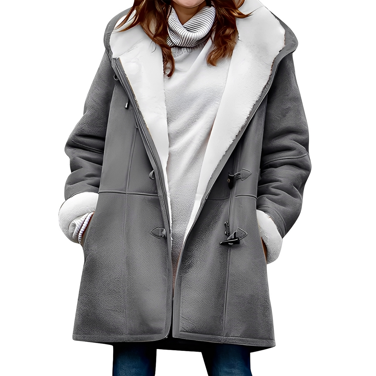 Martha - Manteau chaud et douillet avec capuche