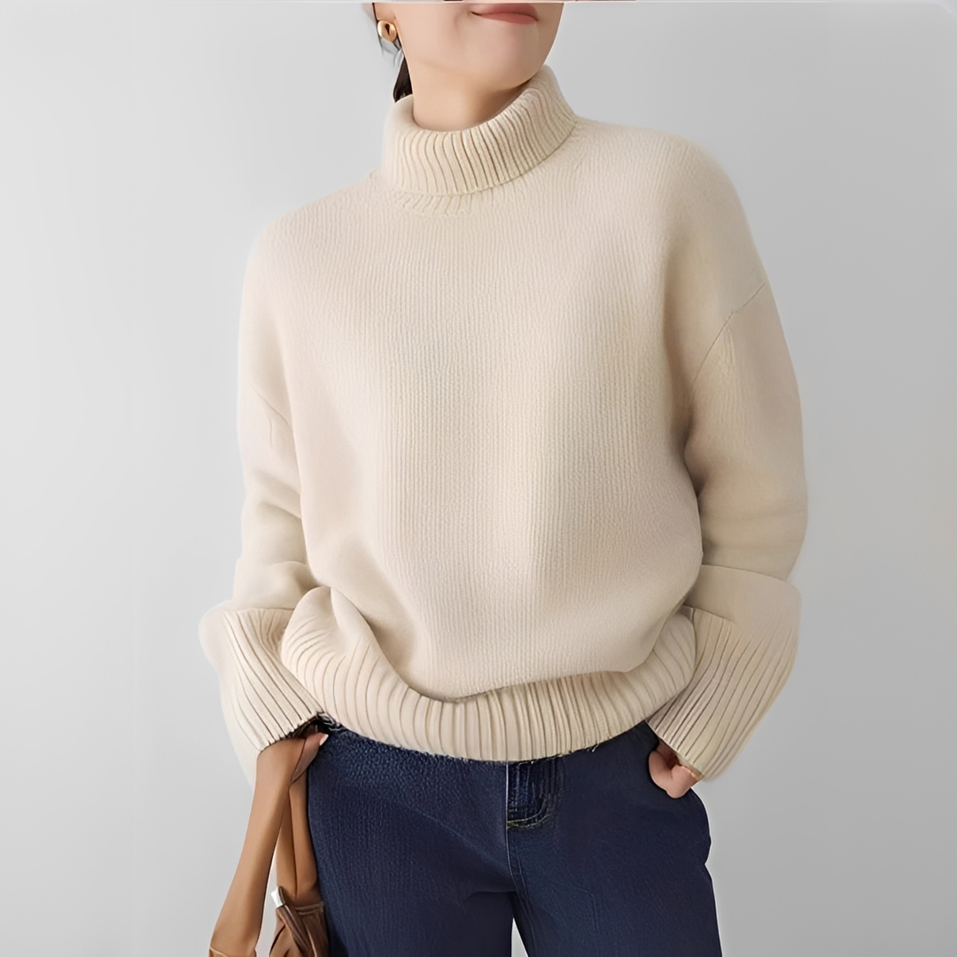 Adiene - Pull à col roulé chic et confortable