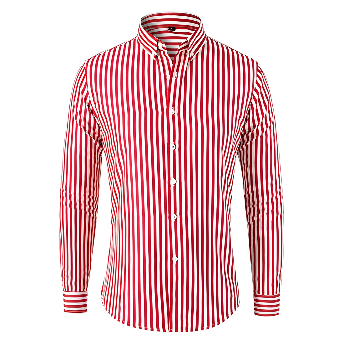Dennis - Chemise à manches longues avec rayures et coupe décontractée