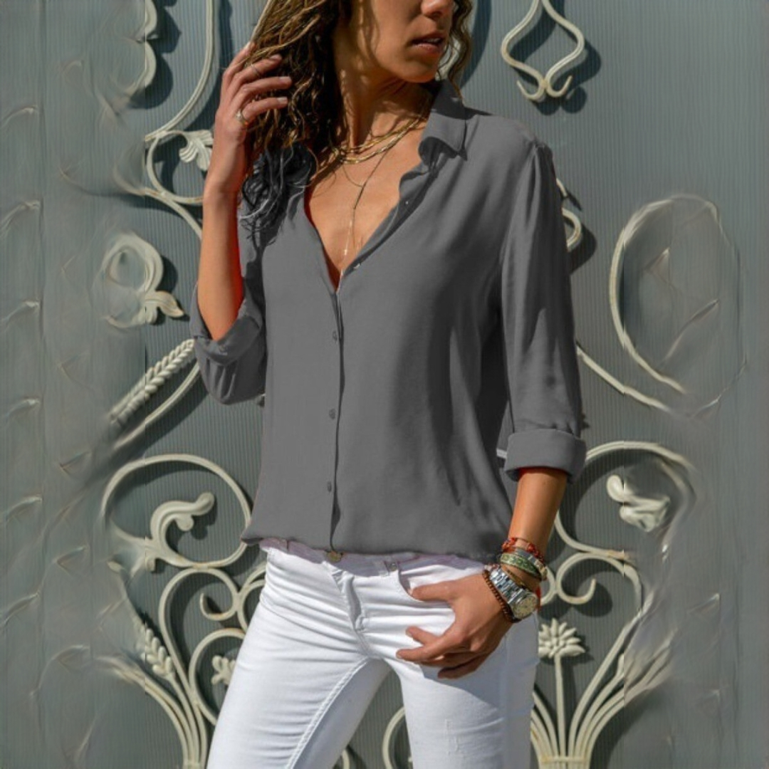 Jordena - Chemisier chic à manches longues