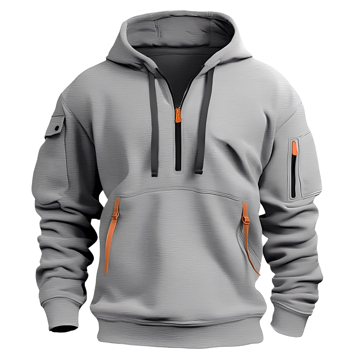 Norton - Sweat à capuche robuste avec fermeture éclair moitié