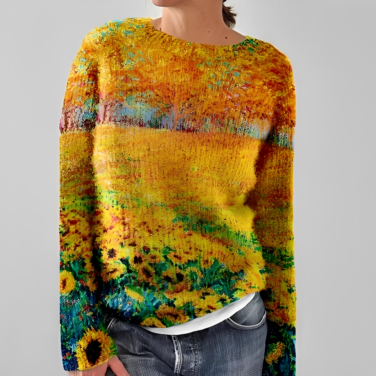 Liliane - Pull chic avec col rond