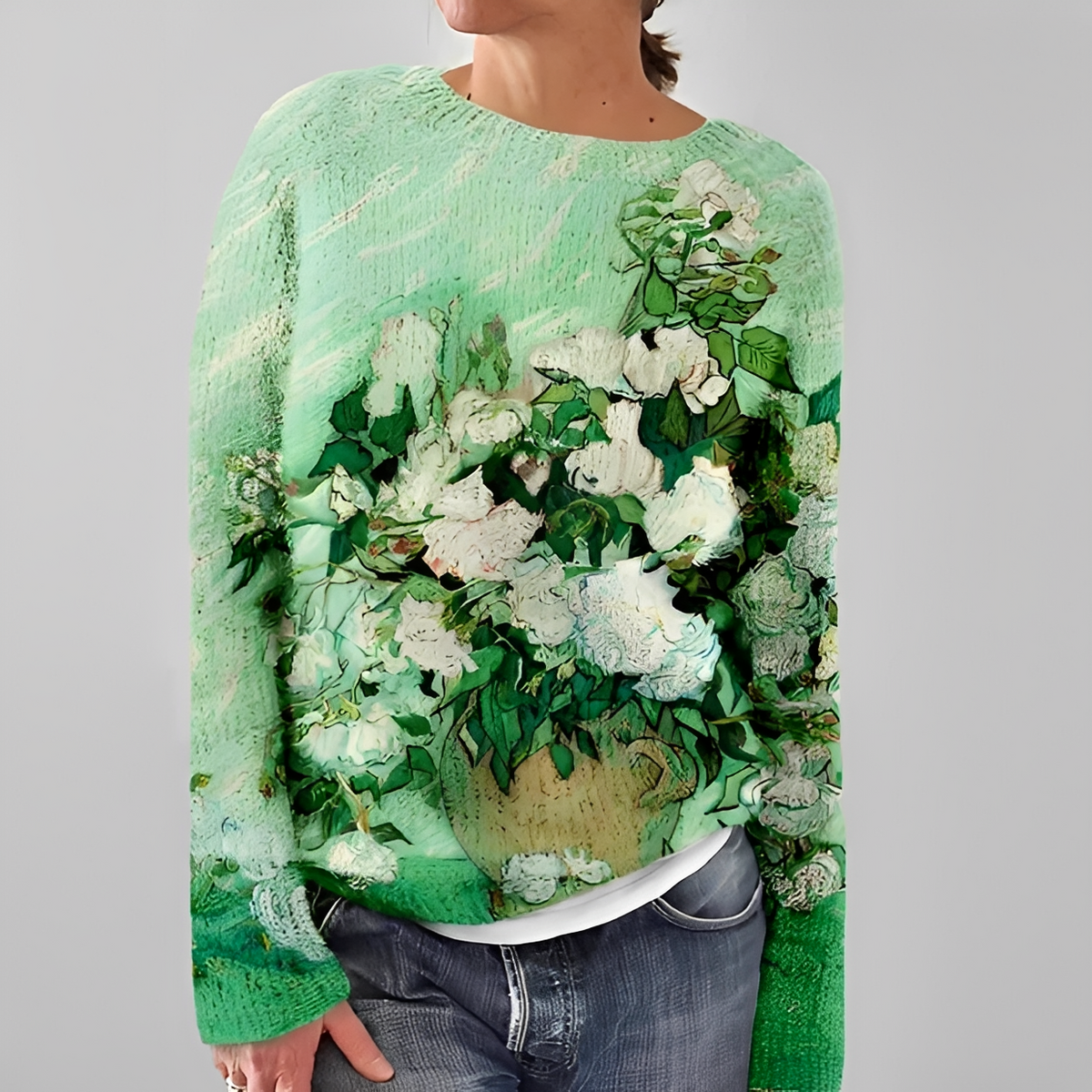 Liliane - Pull chic avec col rond