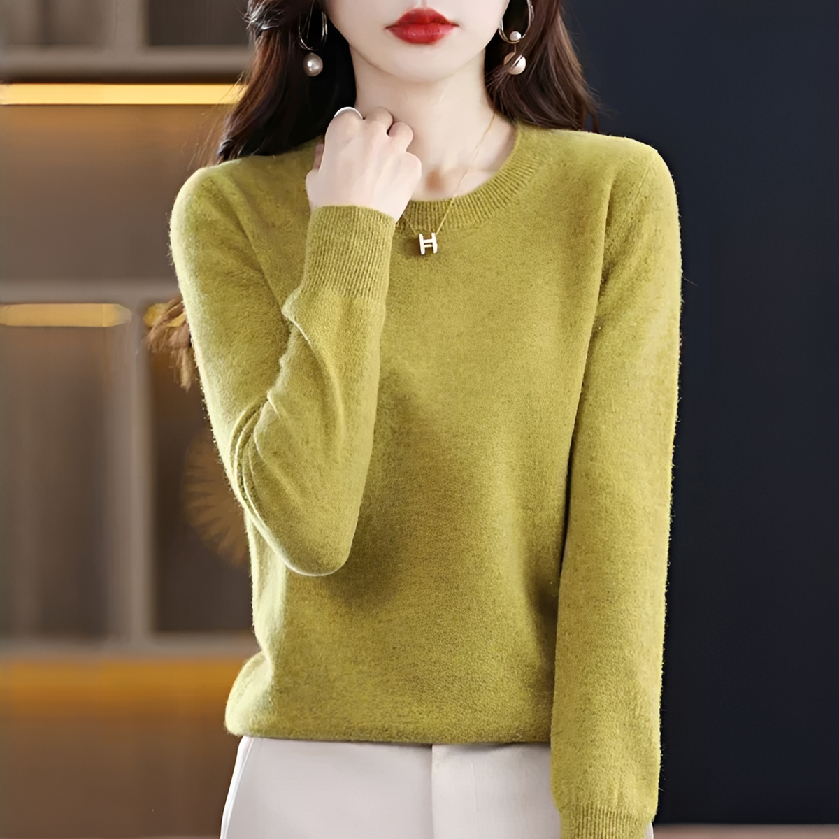 Shynna - Pull élégant et doux à col rond