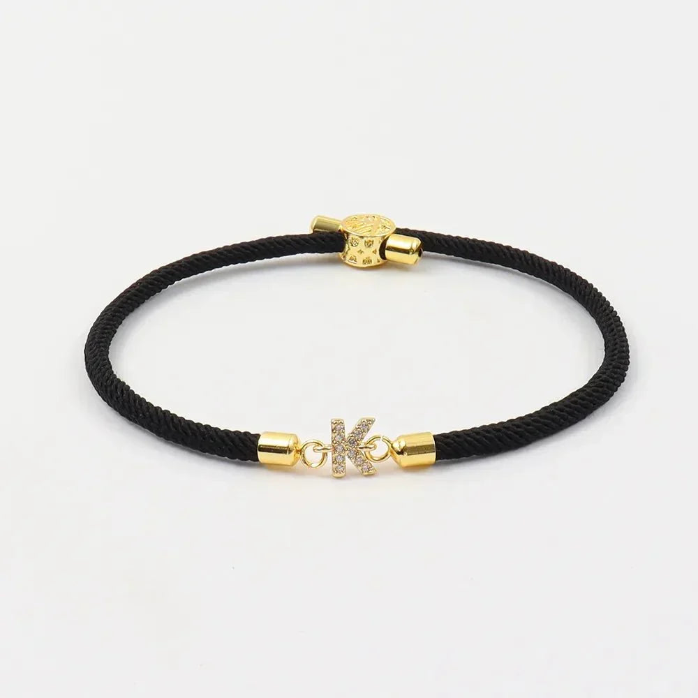 Calla – Bracelet ajustable avec initiale gravée