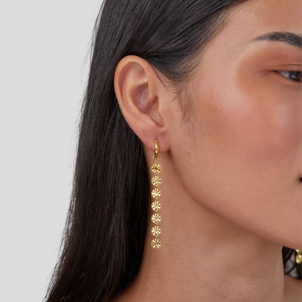 Zaya – Boucles d'oreilles Disque en Or 18K