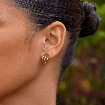 Anaya – Créoles triples plaquées or