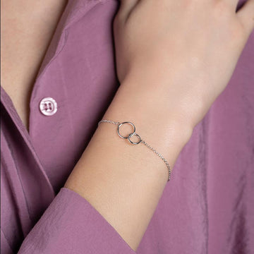 Bracelet d'anneaux entrelacés - Anneaux entrelacés