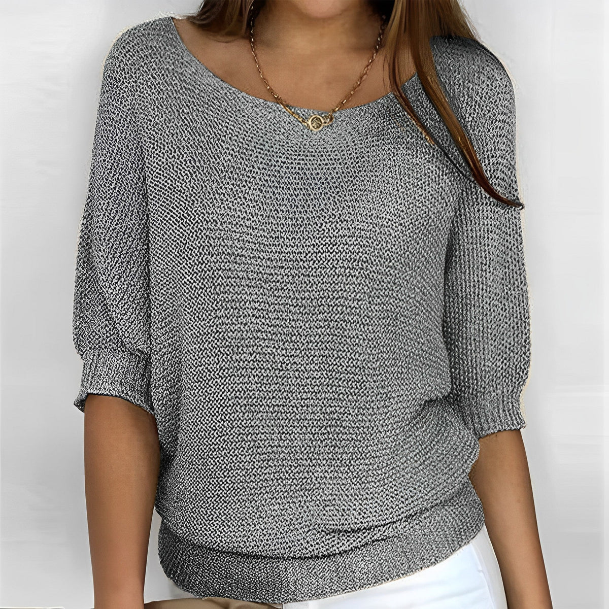Leonie - Pull tendance à col rond
