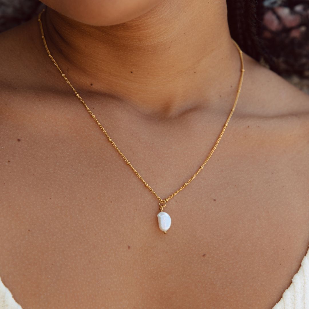 Marinelle – pendentif intemporel avec perle d'eau douce