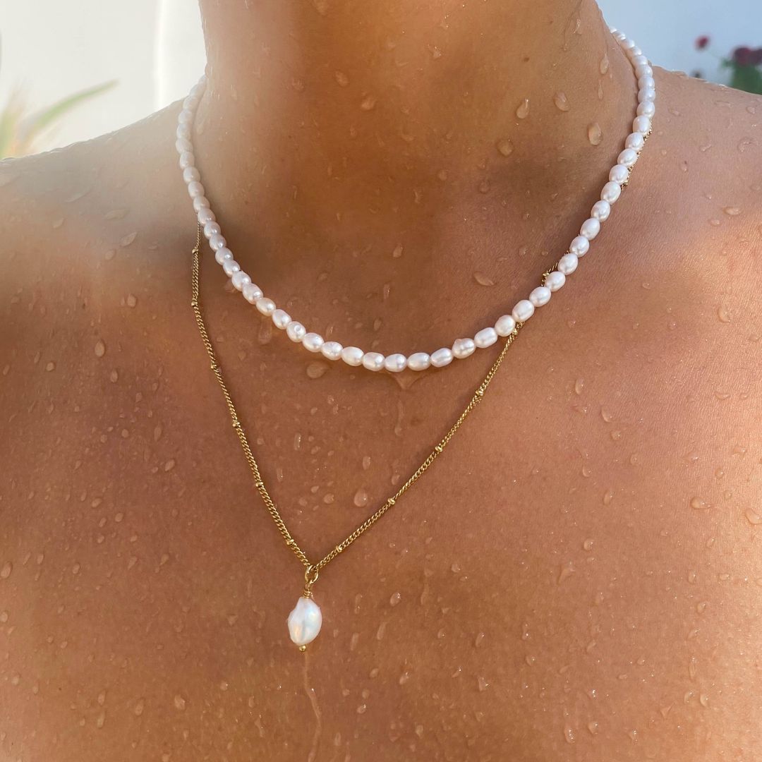 Marinelle – pendentif intemporel avec perle d'eau douce