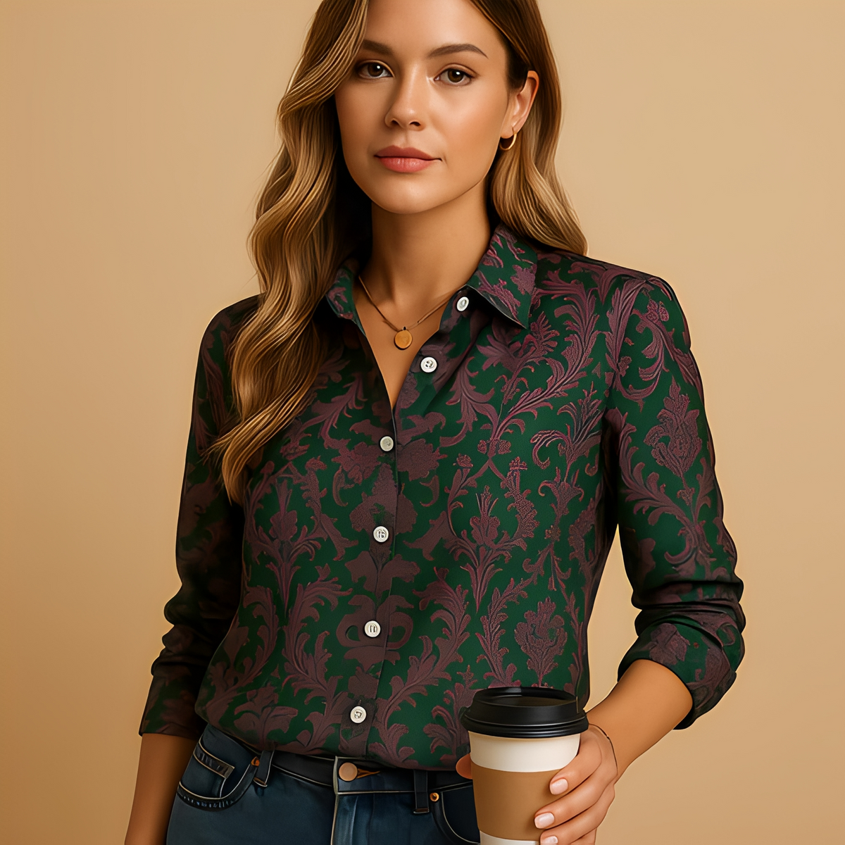 Alesha - Blouse élégante à manches longues pour femmes