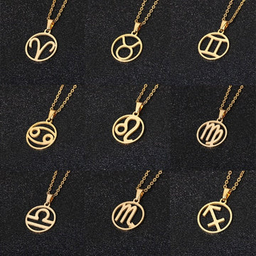 Astra – Collier zodiacal avec pendentif de 12 constellations