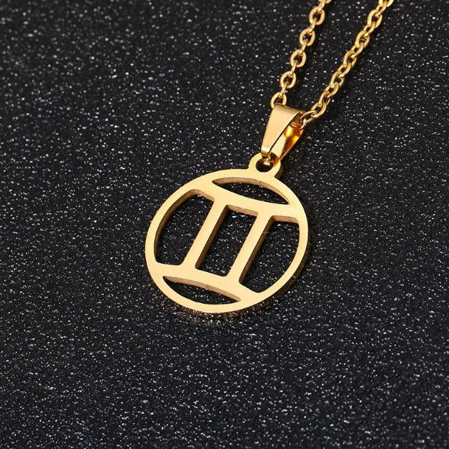 Astra – Collier zodiacal avec pendentif de 12 constellations