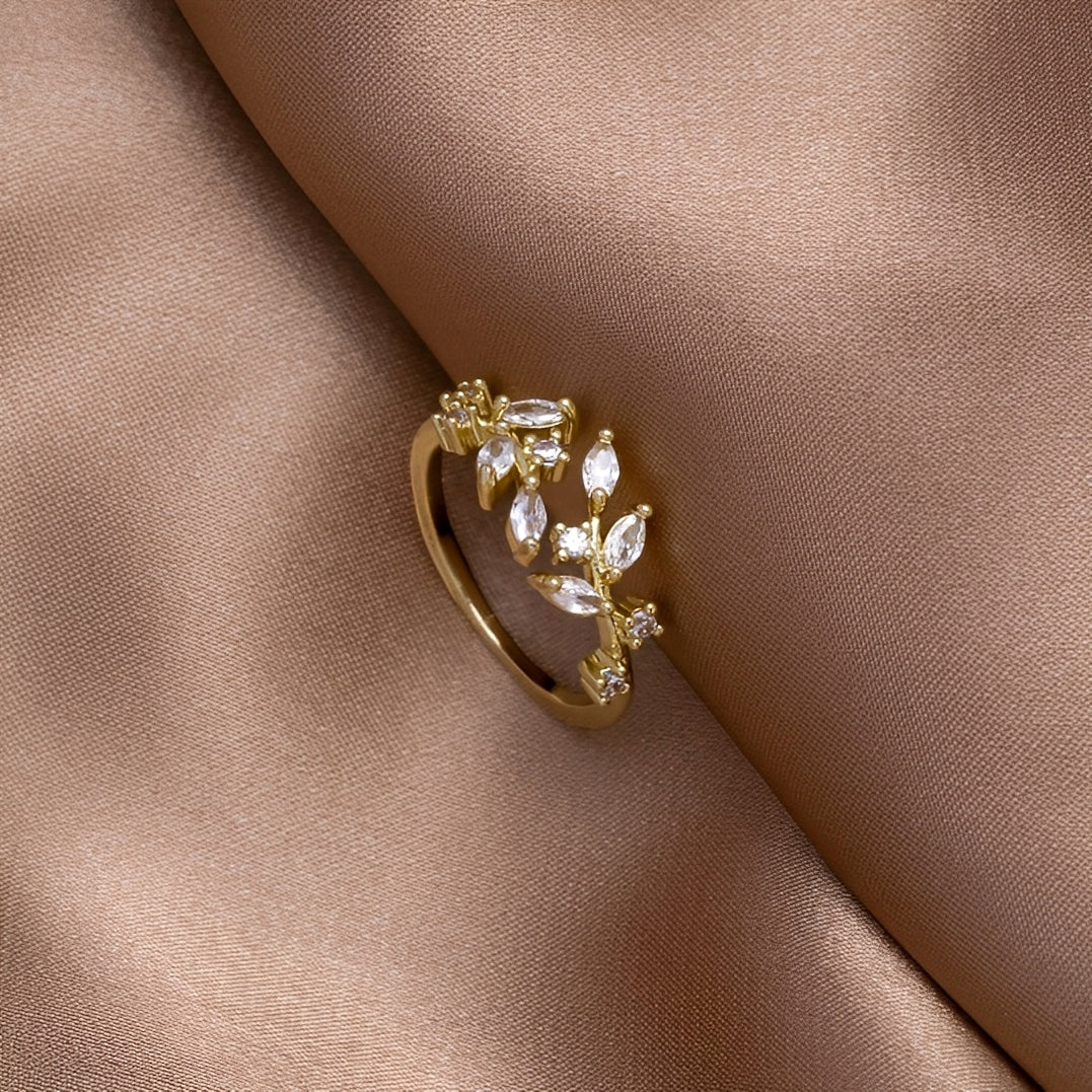 Aretha – Bague Liana Cristal en or 18K