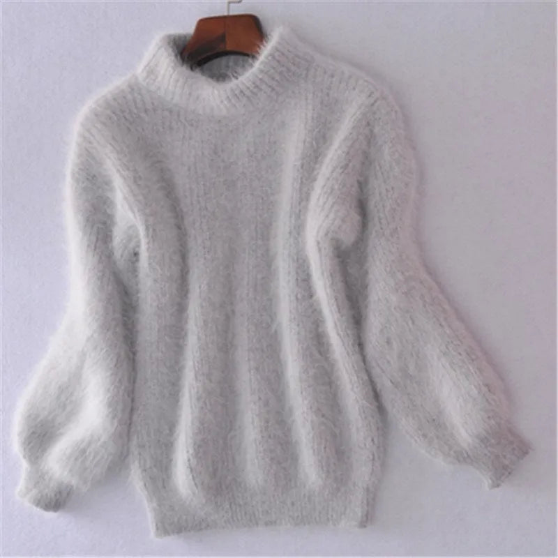 Brenda – Pull d'allure vintage façon angora