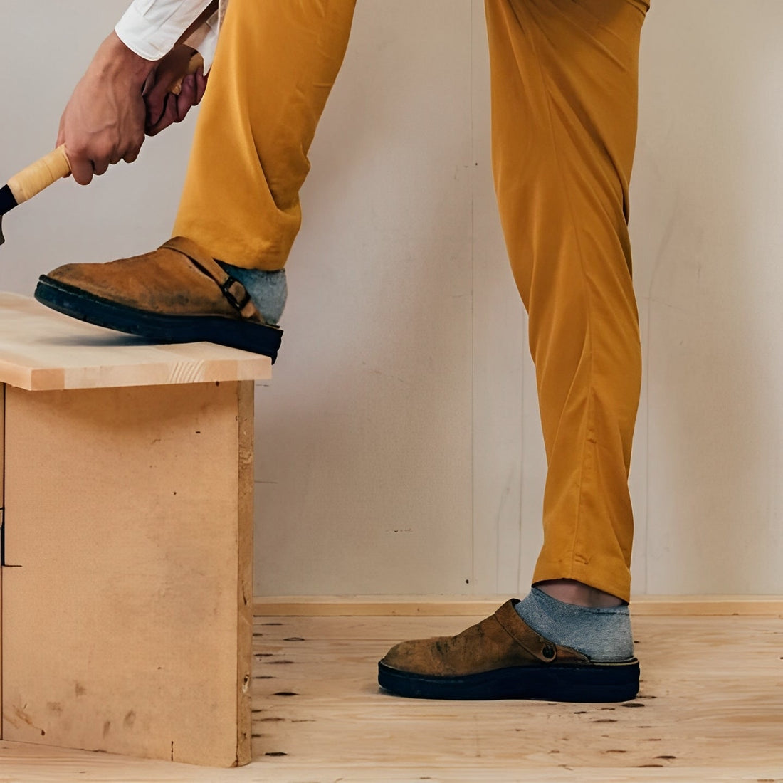 Devin - Confortables pantoufles en cuir pour hommes