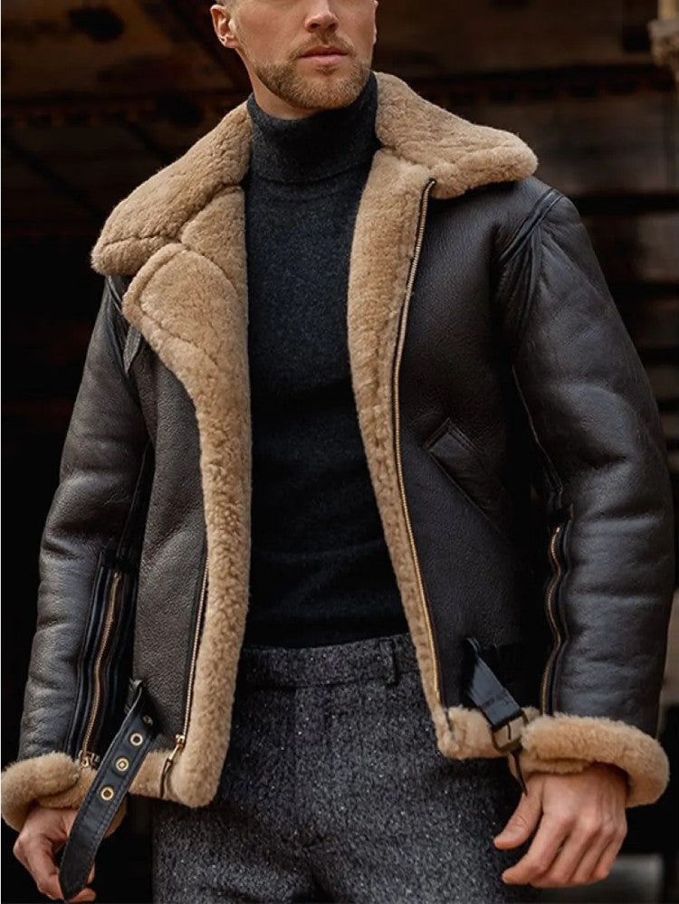 Leandro - Veste en cuir robuste pour homme