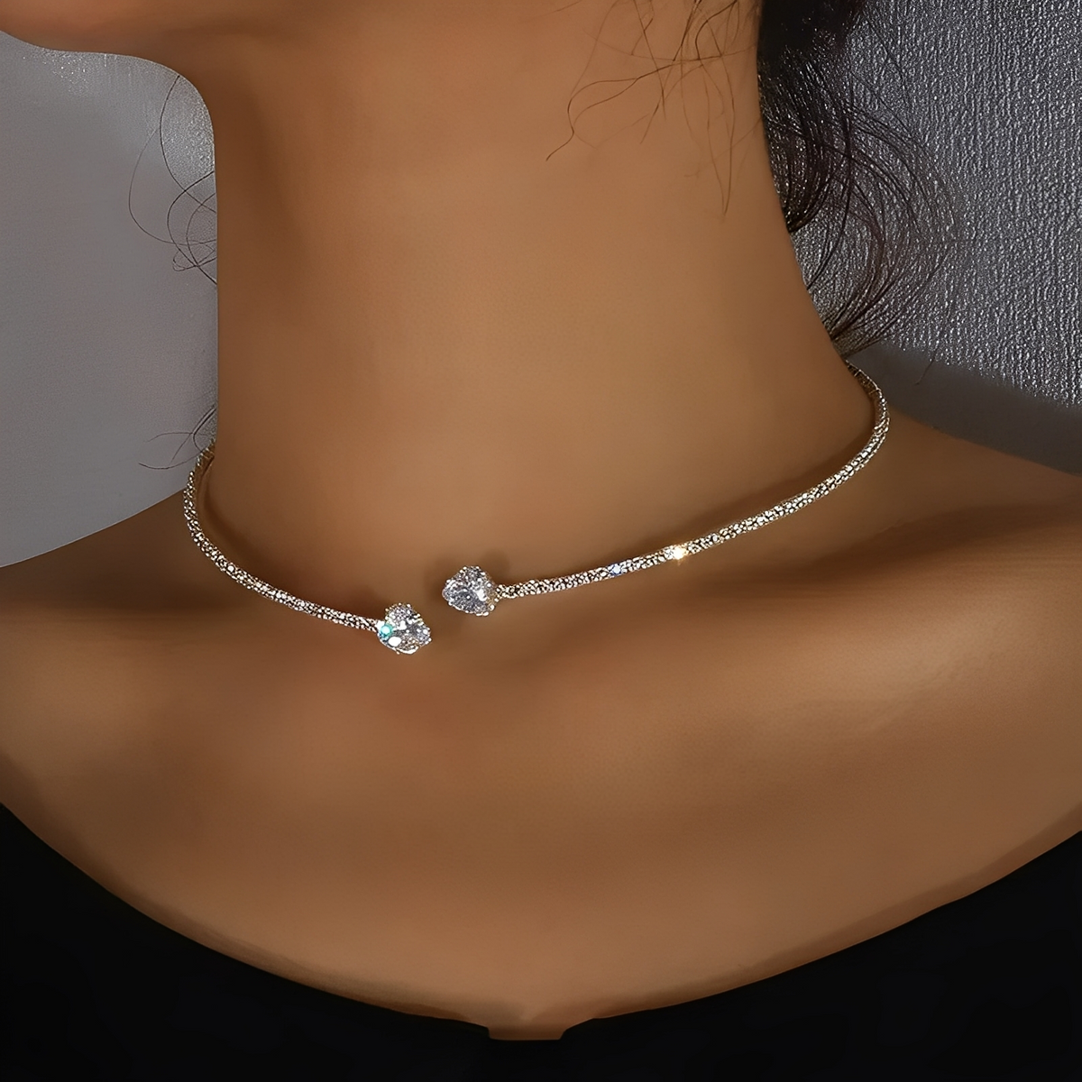 Olli – Collier cœur ouvert en diamants
