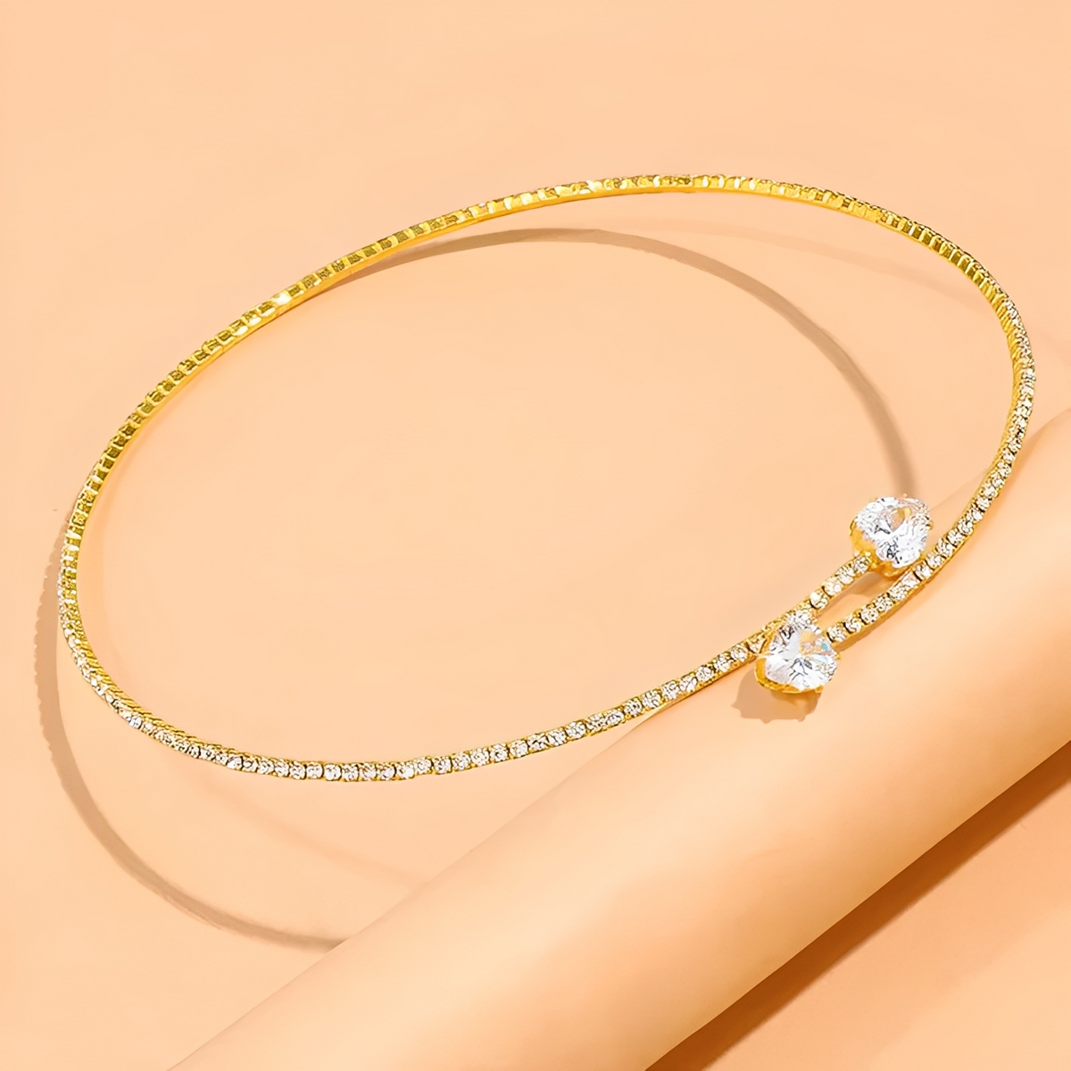 Olli – Collier cœur ouvert en diamants