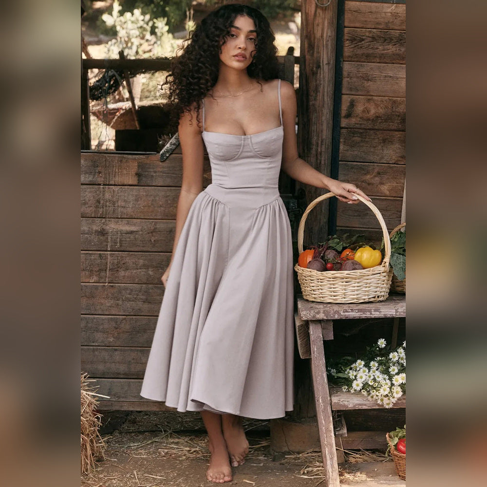 Diana - Robe Midi avec Corset