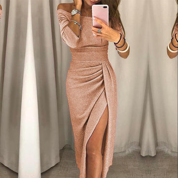 Alessandra – Robe élégante à bretelles dénudées pour femmes