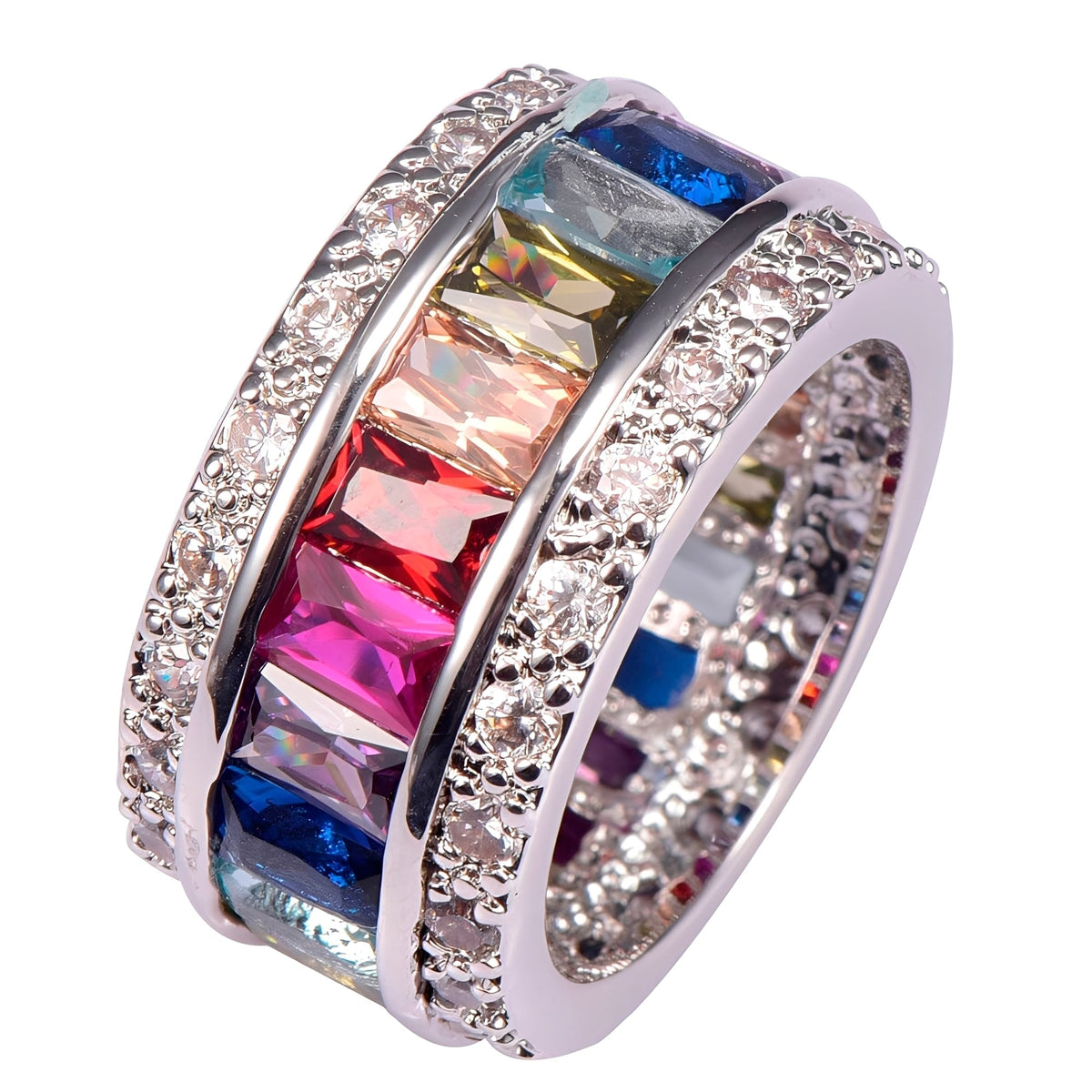 Sheena – Bague avec plusieurs pierres en argent 925