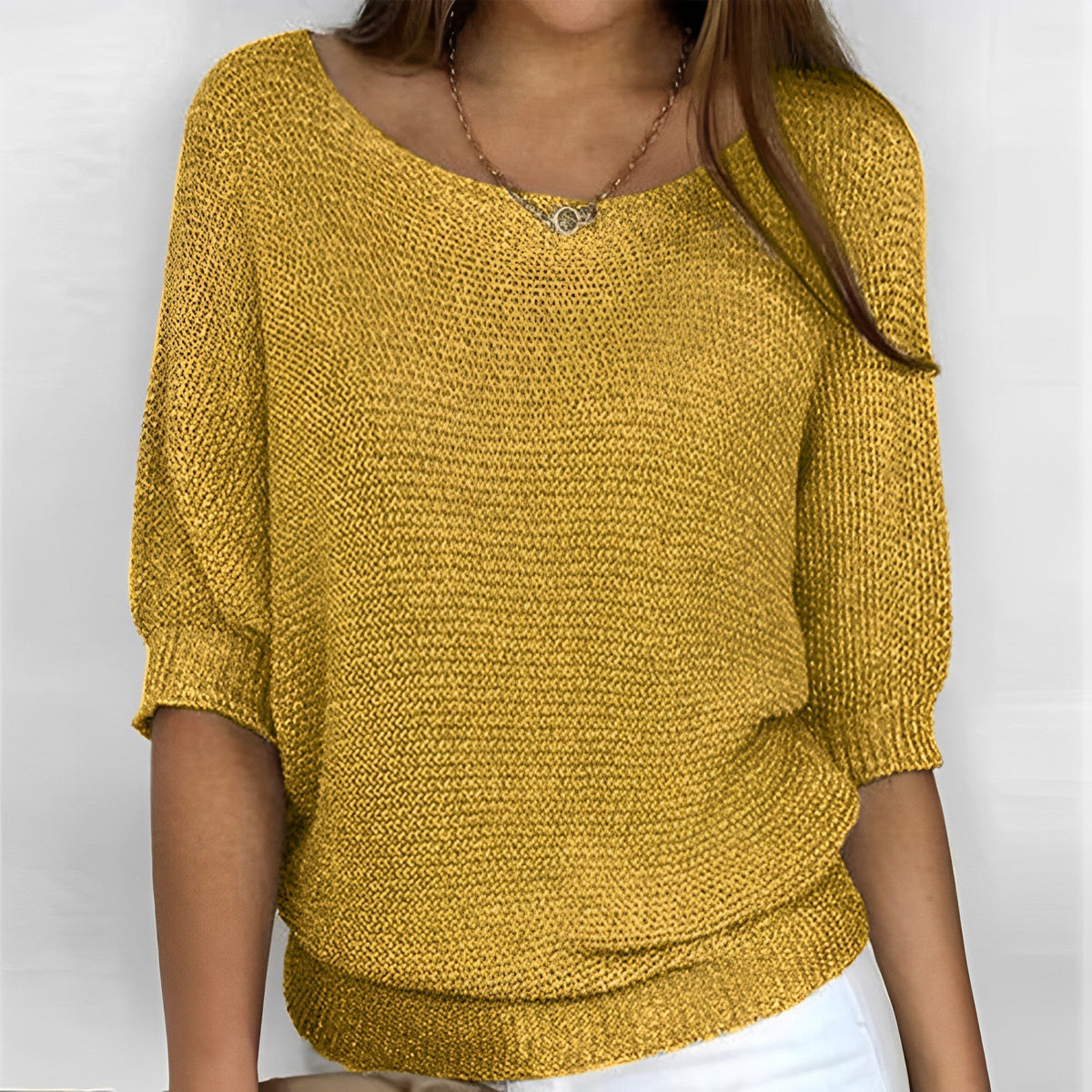 Leonie - Pull tendance à col rond