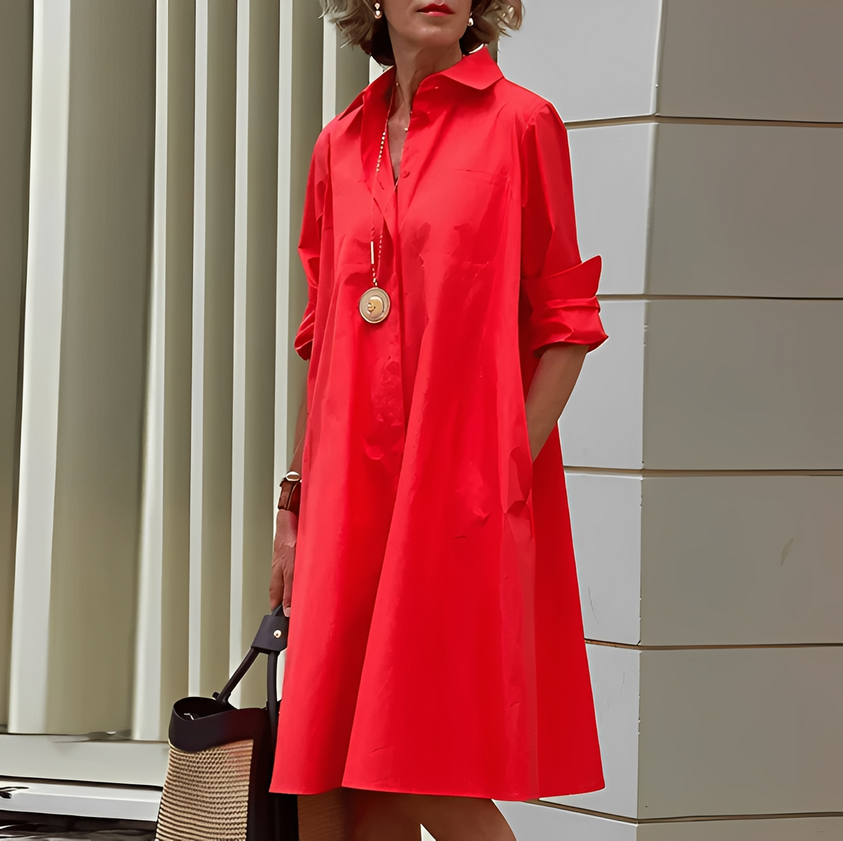 Micaela - Robe chemise chic pour femme