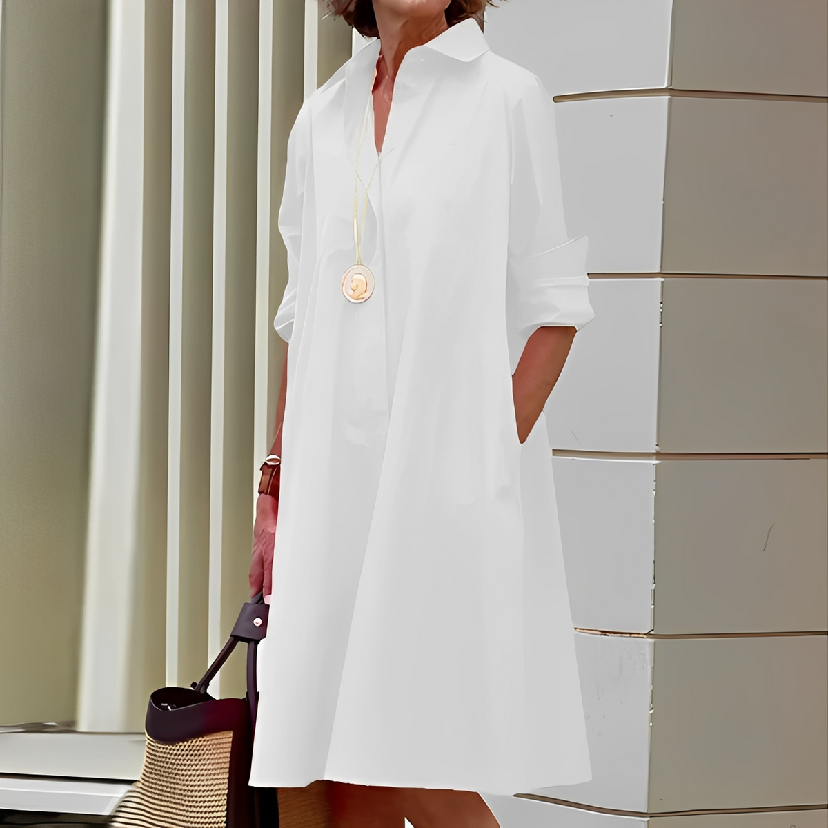 Micaela - Robe chemise chic pour femme
