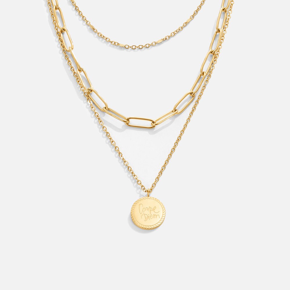 Janie – Collier superposé avec des pièces de monnaie
