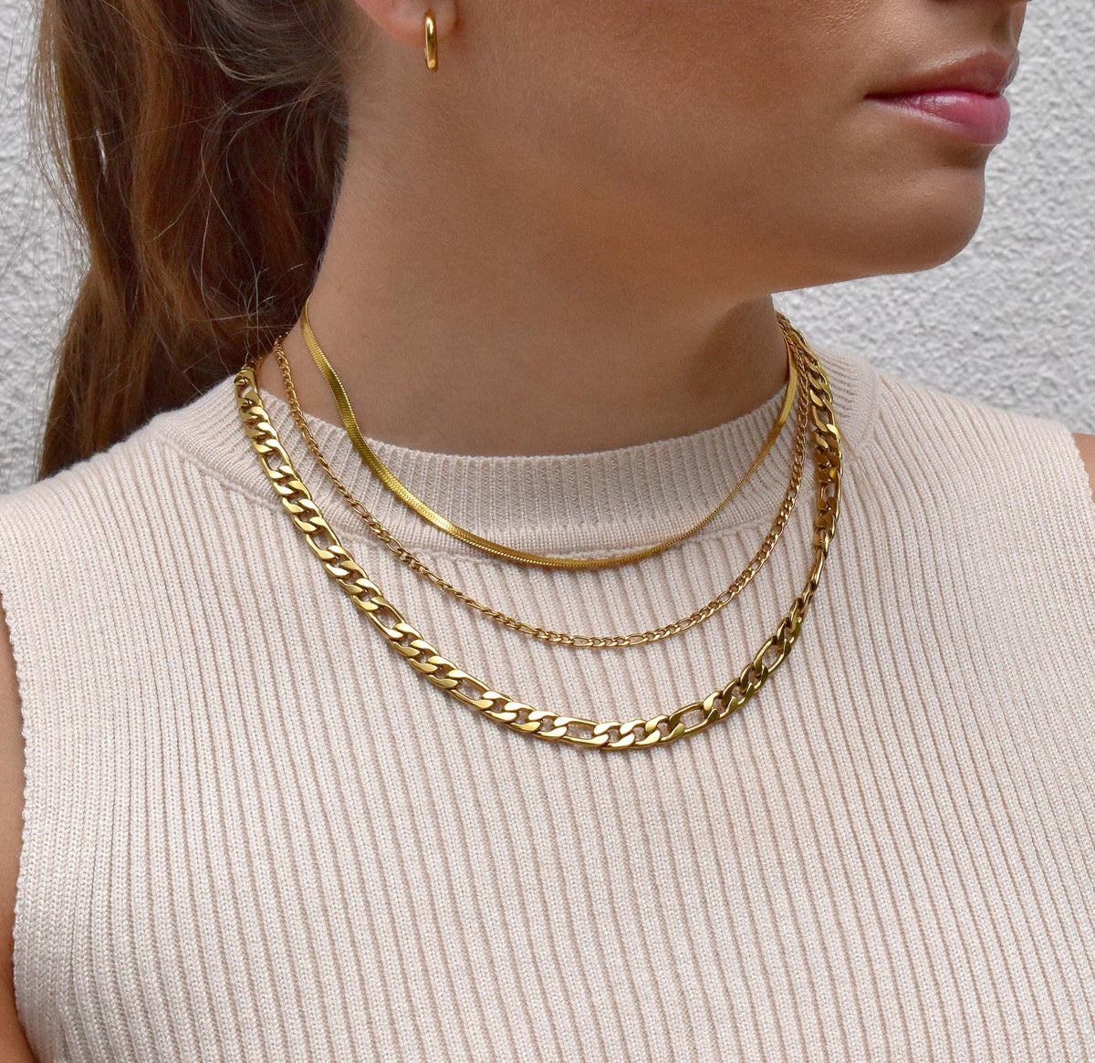 Lucienne - Collier serpent doré élégant