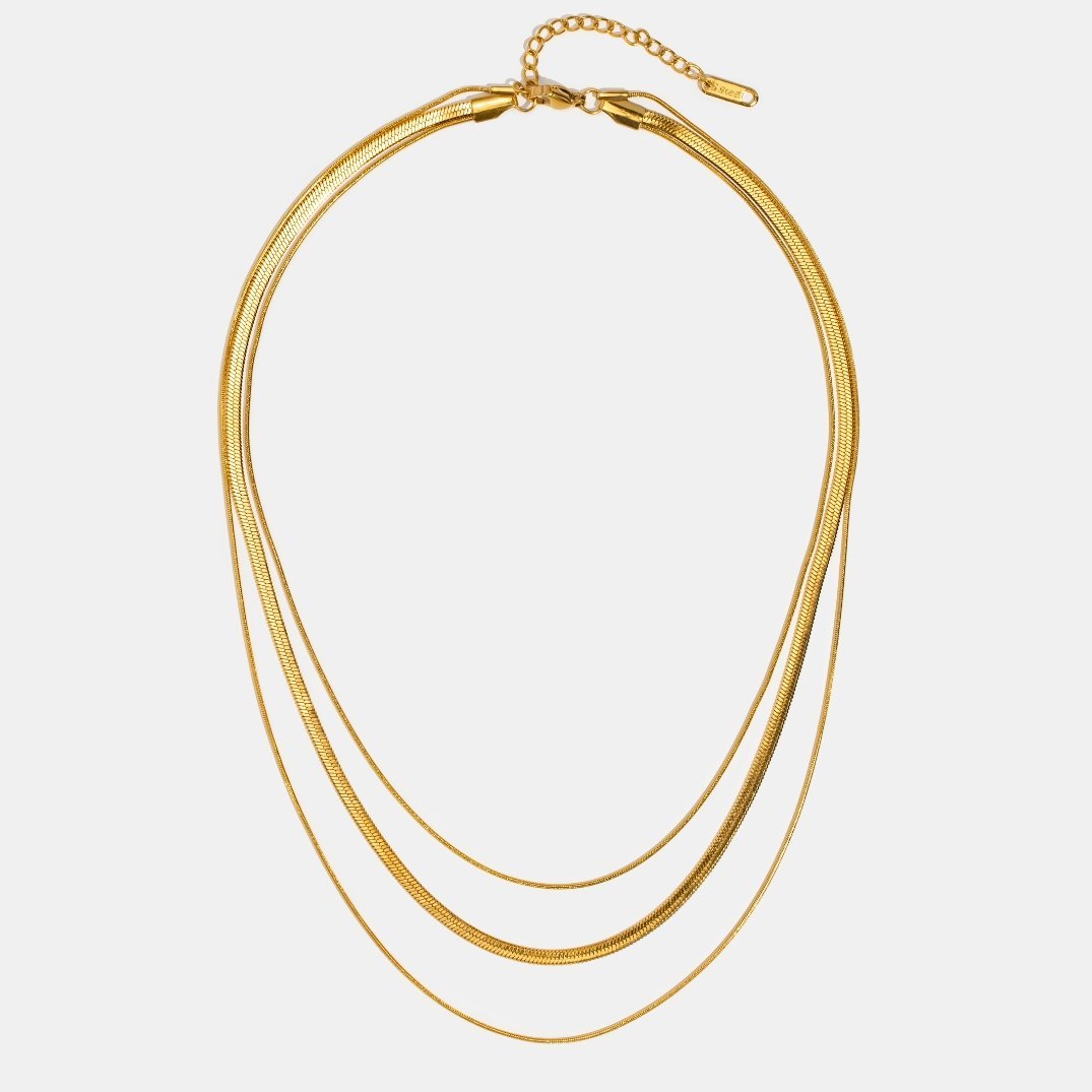 Alix – Collier doré à plusieurs rangs