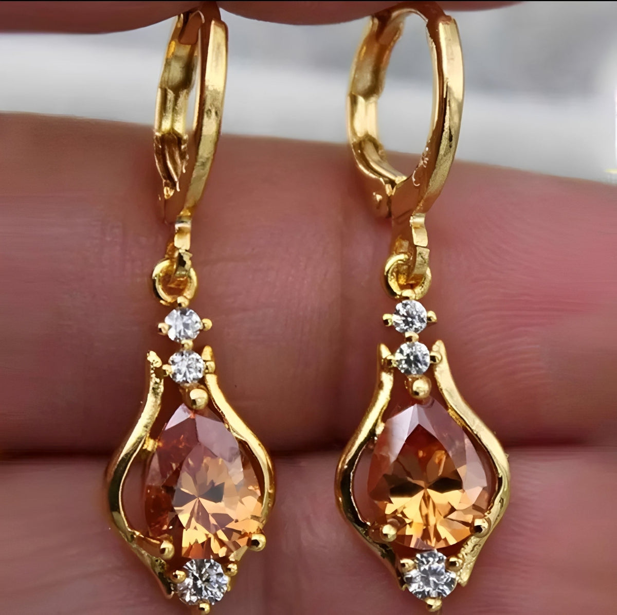 Kate - Boucle d'oreille en cœur arc-en-ciel