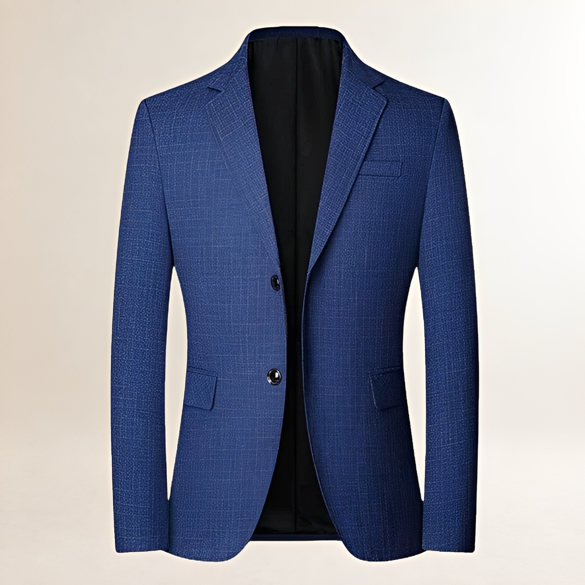 Blazer homme à carreaux à un bouton avec revers à notches et coupe ajustée