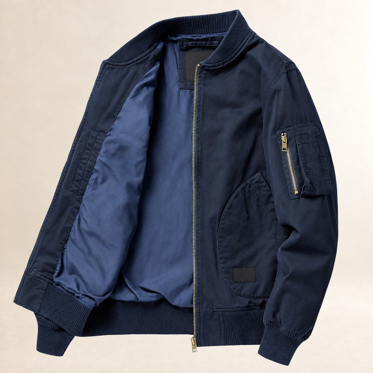 Blouson bomber pour hommes à coupe classique avec poche utilitaire