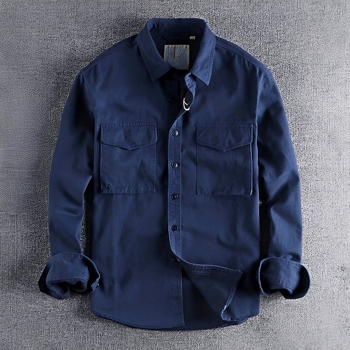 Chemise utilitaire pour homme à boutons, poches poitrine, coupe régulière